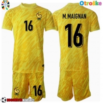 Otroške Nogometnih dresov Francija Mike Maignan #16 Vratar Domači EP 2024 Kratki rokavi (+ hlače)